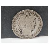1900 Silver Barber Half Dollar Coin