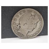 1902 Silver Barber Half Dollar Coin