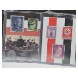German WWII Stamps & Bronze Coins Set