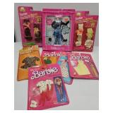 Lot; Barbie Doll Clothes & Attachable Hair Refills