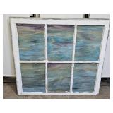 Stained Glass 6 Pane Window No Shipping 38x36