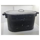 Primitive Boiler Pot w Lid 23" x 12" x 13"
