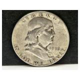 1952 Silver Franklin Half Dollar Coin