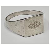 Signed 19th Century Bahai 925 Sterling Ring SZ11