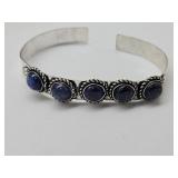 925 Silver Blue Lapis Bracelet