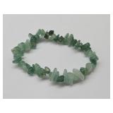 Green Stone Chip Stretch Bracelet