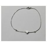 Silver Plate Heart Bracelet
