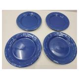 2 Longaberger Woven Traditions Blue 9" Plates