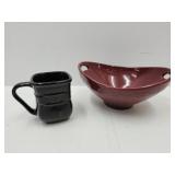 Longaberger Pottery Bowl & Mug-Paprika