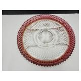 VTG Indiana Glass Diamond Point Relish Tray Dish