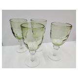 Hazel Atlas Eldorodo Wine Goblet Set of 4