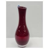 LSA Art Glass 12" h Vase W Flea Bite