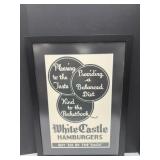 Original Frame Is 20x28" W White Castle Poster