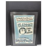 Original Frame is 20x28" W White Castle Poster