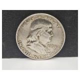 1954 D Silver Franklin Half Dollar Coin