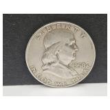 1958 D Silver Franklin Half Dollar Coin