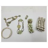 Beautiful Costume Bracelet Lot, Owl Pin,+