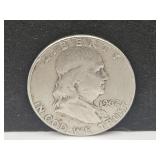 1962 D  Silver Franklin Half Dollar Coin