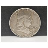 1962 D  Silver Franklin Half Dollar Coin