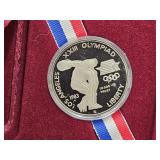 1983 Olympic  Proof Silver Dollar  w Box