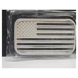 One Ounce Silver Bar American Flag