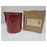 NIB Longaberger Pottery 1 Qt Crock W Box