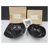 NIB Longaberger Pottery Sm & Med Ripple Bowl