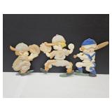 VTG Aluminum Baseball Wall Decor 3 Piece Set