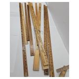Collection Yard Stick Rulers Kentuckey, Muncie+
