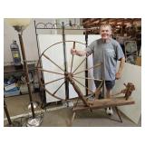 LG Antique Spinning Wheel  See Size