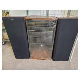 Vintage Sony Stereo With Speakers 35" high
