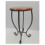 Vintage Wrought Iron  Stool 11 x 24" high