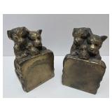 Metal Scottie Dog Bookends See Damage