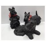 Resin Scottie Dog Statues Up To 9" L