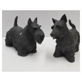 2 Resin Scottie Dog Statues Up To 6.5" Long