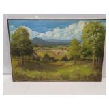 Signed Oil On Canva Homested Art By Crawley 37" W