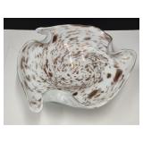 Murano Art Glass10" Bowl w Gold Adventurine