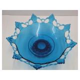 Westmoreland Glass Blue Lace Compote Bowl 12" w