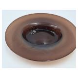 Steven Newell Signed Glass Amethyst Console Bowl