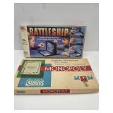 VTG Games; Battleship & Monopoly See Pieces