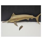 Brass Sword Fish Needs Fin Repair 20" L