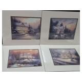 Set  Thomas Kinkaid Victorian Christmas w COA