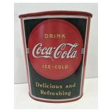 Vintage Coca Cola Metal Trash Can
