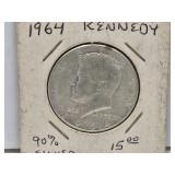 1964 Silver Kennedy Half Dollar Coin