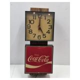 Vintage Electric Coca Cola Clock  9 x 23" Needs?