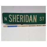 DBL Sided  N. SHERIDAN st Sign 24 x 6"