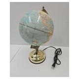 16" h Electric Light Up World Globe
