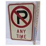 Metal NO PARKING Sign 12 x 18" H