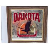 Vintage DAKOTA Beer ADV Mirror Sign 24"