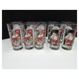 Set of 10 Coca Cola  Christmas Glasses